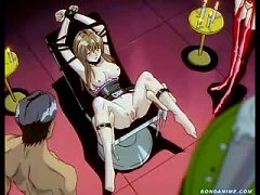 Brunette Hentai Girl Tied Up In A Gynaecological Chair And Pissing
